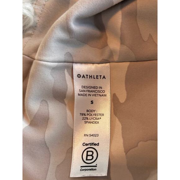 Athleta Women's Camo Elation 7/8 Tight Stretch Activewear Gray Cream Size Small - Picture 10 of 14